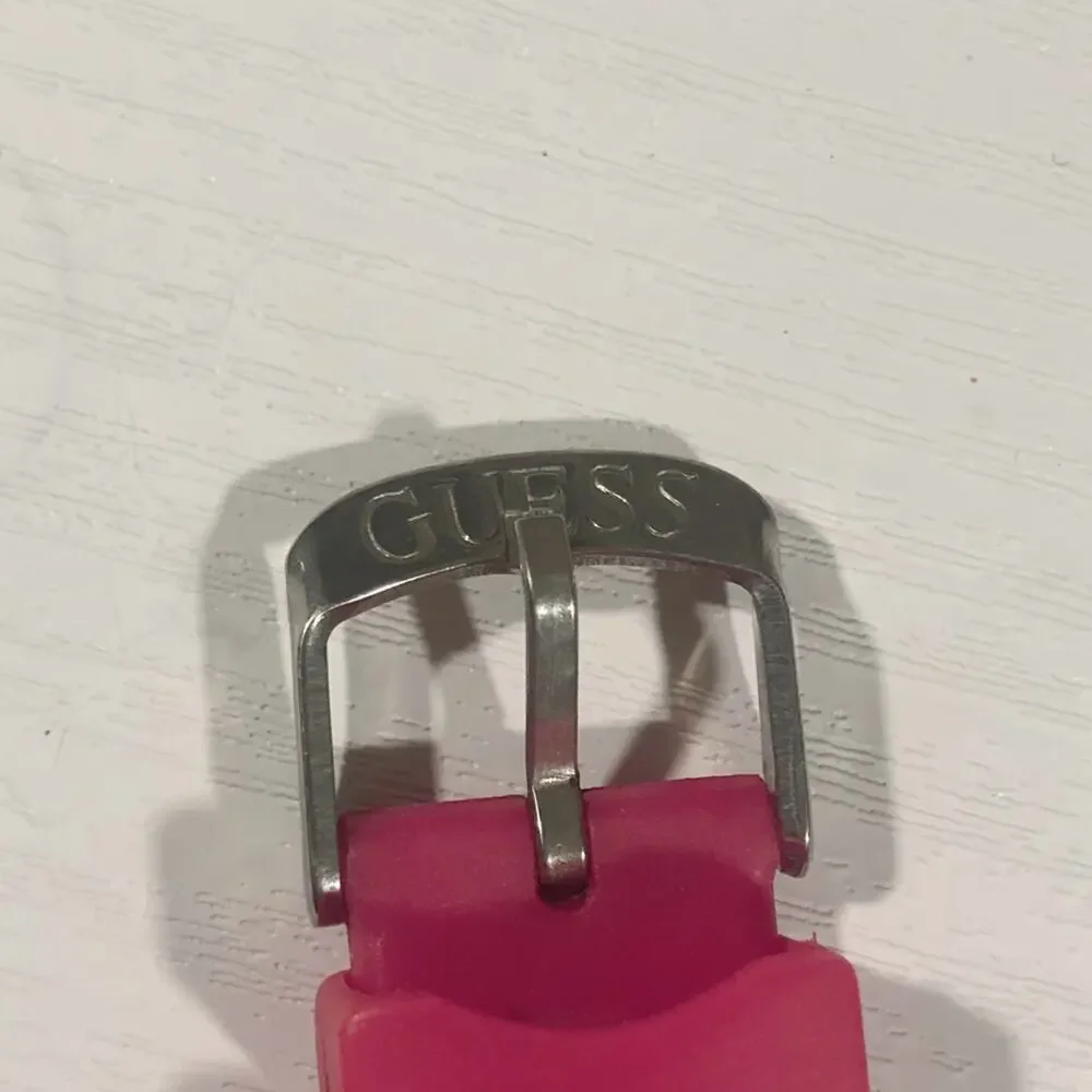 Vintage Guess Pink Rubber Watch - Doesn't Run, For Parts